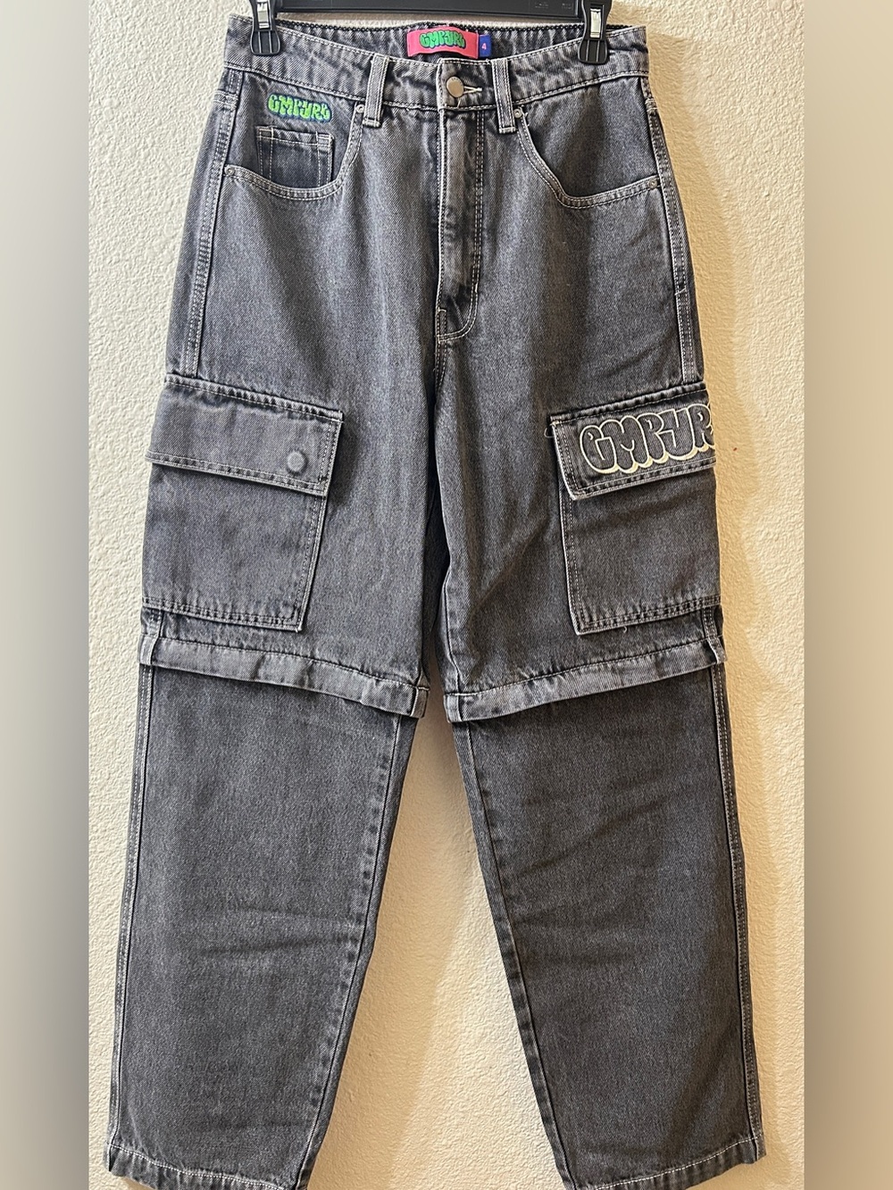 Zumiez Empyre Tori charcoal wash zip off cargo skate jeans